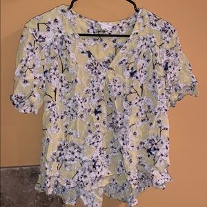 H&M floral flowy style crop